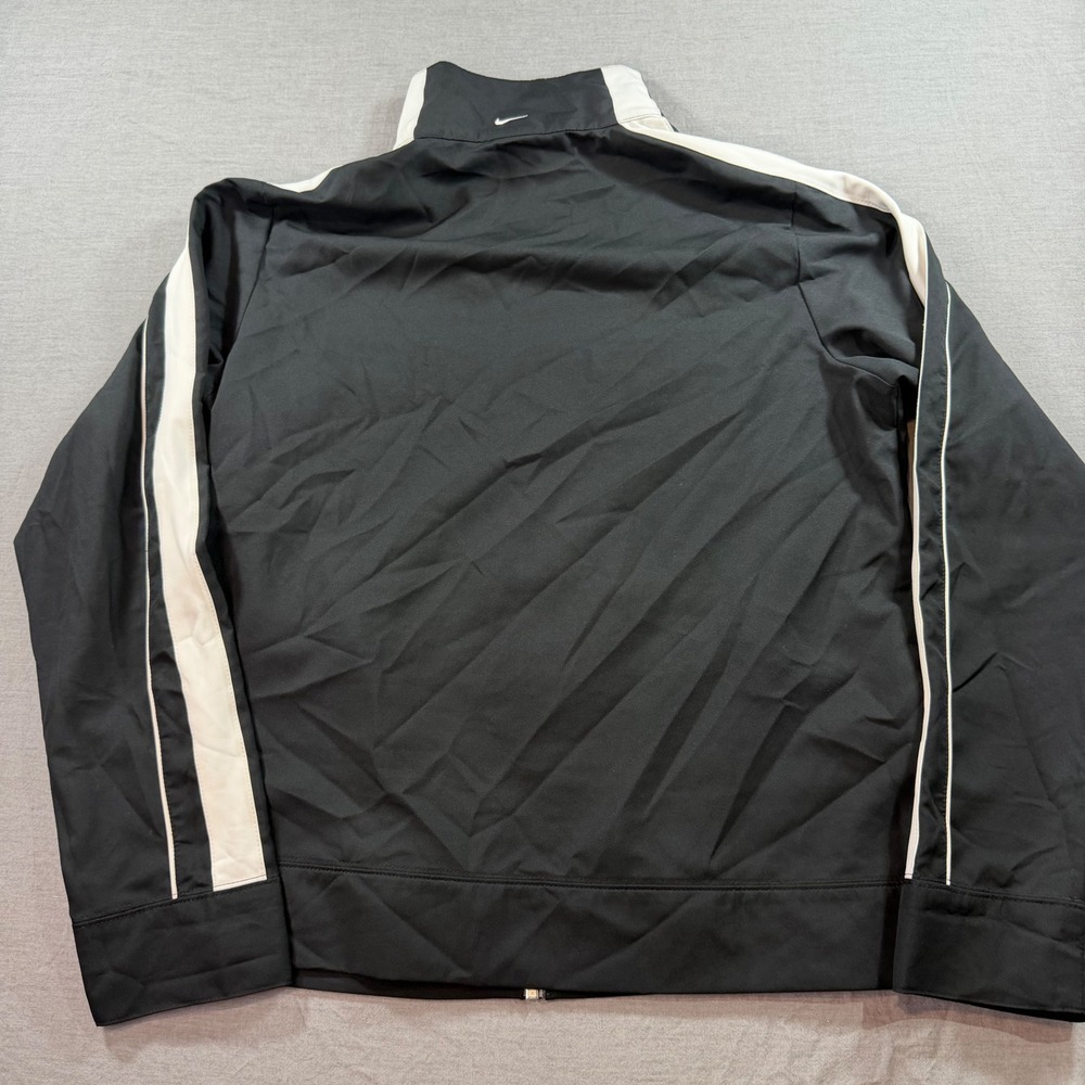 Nike Track Jacket Youth Large Black Good White Stripes Full Zip Sportswear - Picture 8 of 8